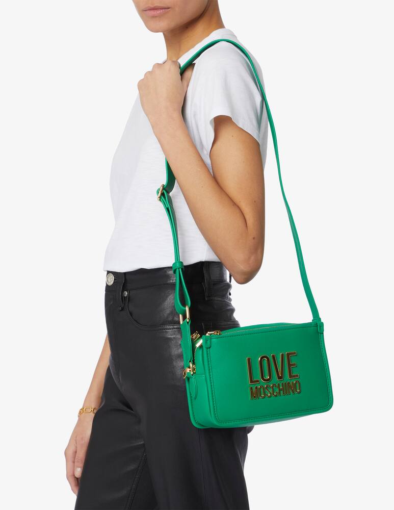 rinascente Love Moschino Lettering camera bag 3 pockets