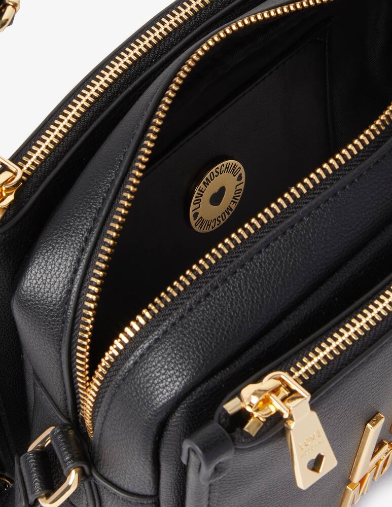 rinascente Love Moschino Lettering camera bag 3 pocket
