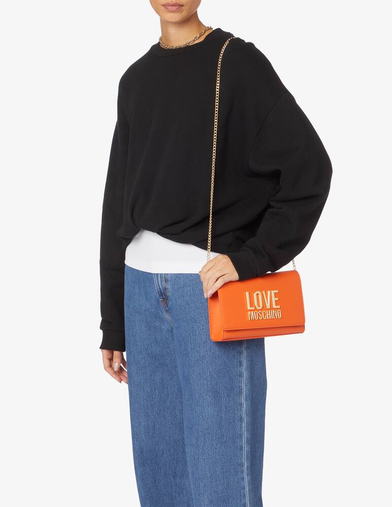 rinascente Love Moschino Smart daily flap lettering bag