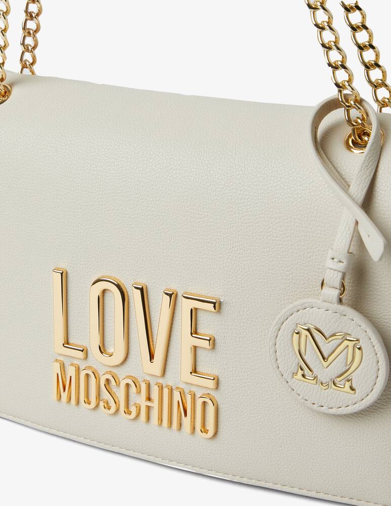 rinascente Love Moschino Lettering M flap bag