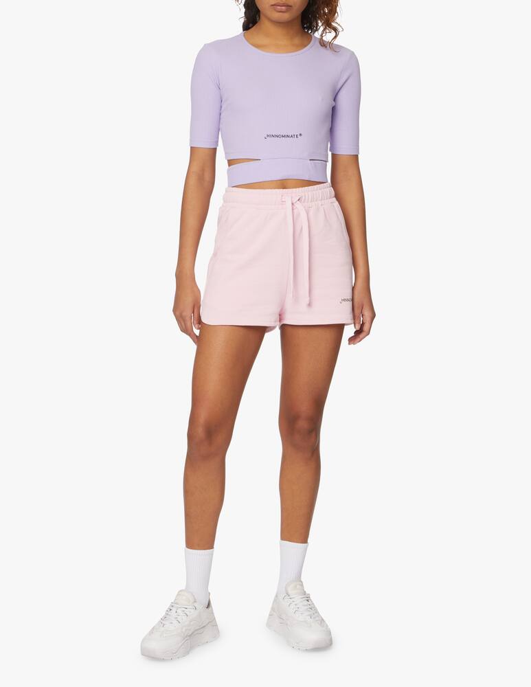 rinascente HINNOMINATE T-shirt in cotone con stampa - lilla