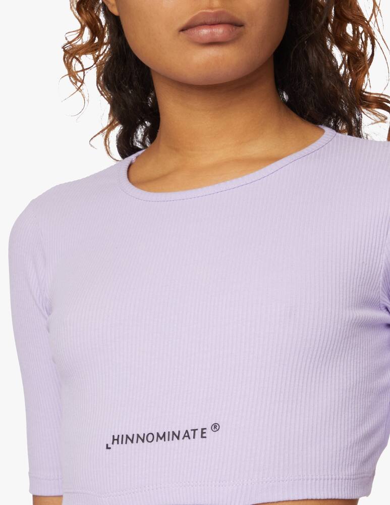 rinascente HINNOMINATE T-shirt in cotone con stampa - lilla