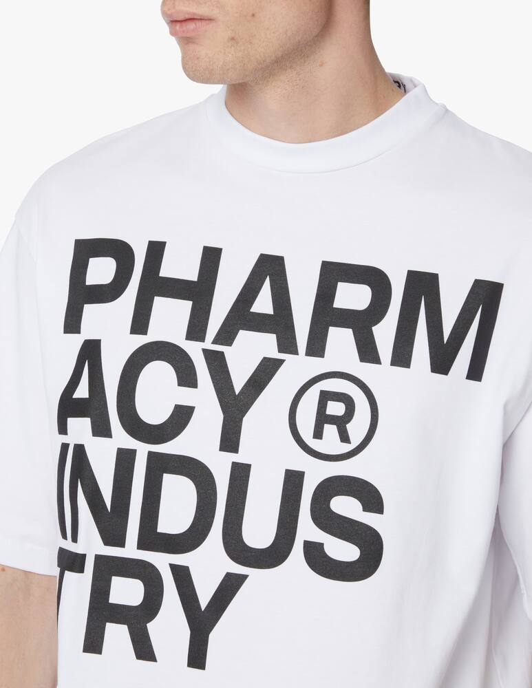 rinascente Pharmacy Industry Maglietta in jersey con stampa e ricamo - bianco