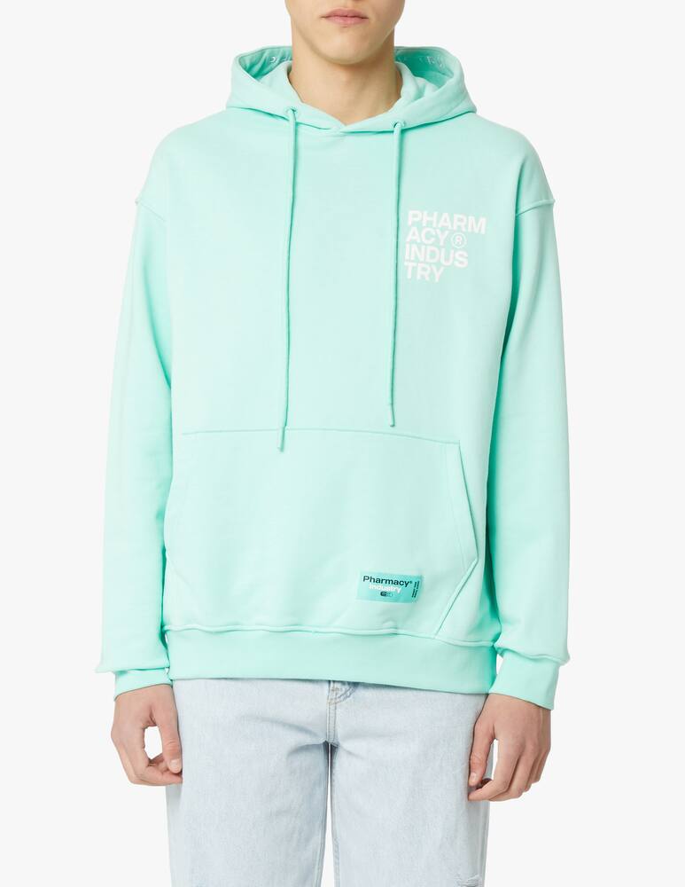 rinascente Pharmacy Industry Print & embroidery hoodie - green
