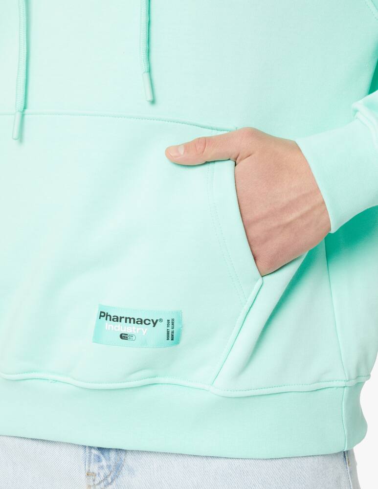 rinascente Pharmacy Industry Print & embroidery hoodie - green