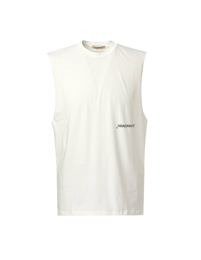 rinascente HINNOMINATE Sleeveless chest logo top - white