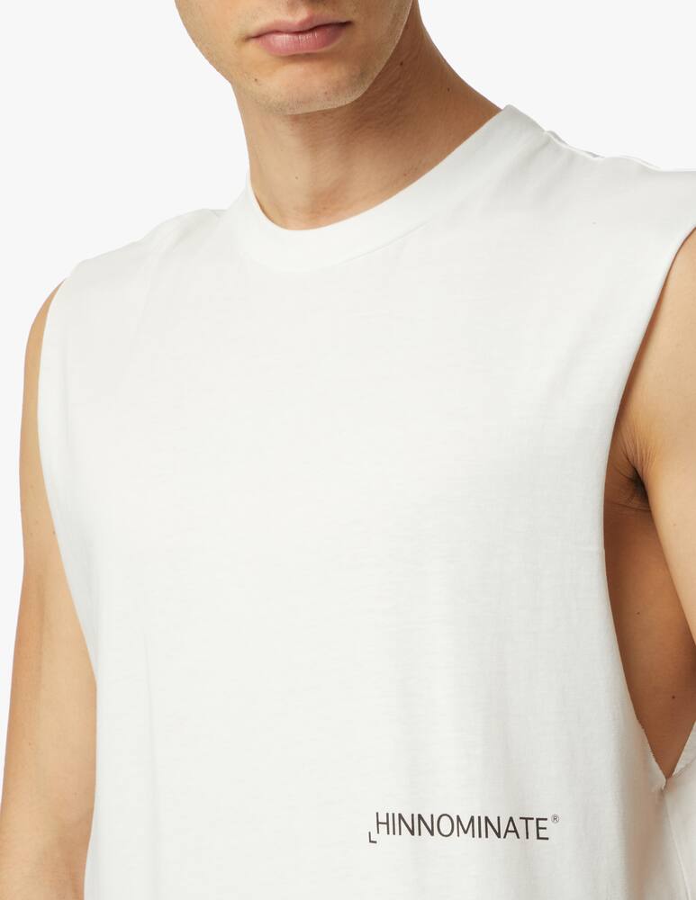 rinascente HINNOMINATE Sleeveless chest logo top - white