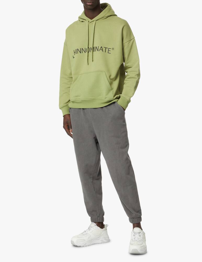 rinascente HINNOMINATE Felpa con cappuccio logo grande - verde