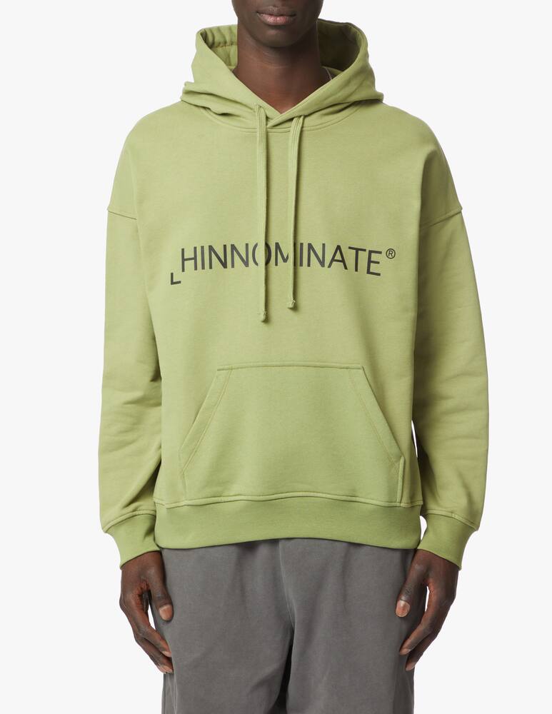 rinascente HINNOMINATE Felpa con cappuccio logo grande - verde