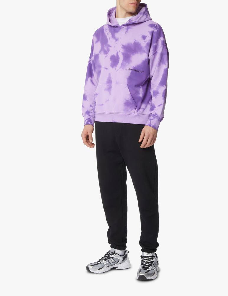 rinascente HINNOMINATE Tye dye chest logo hoodie - violet
