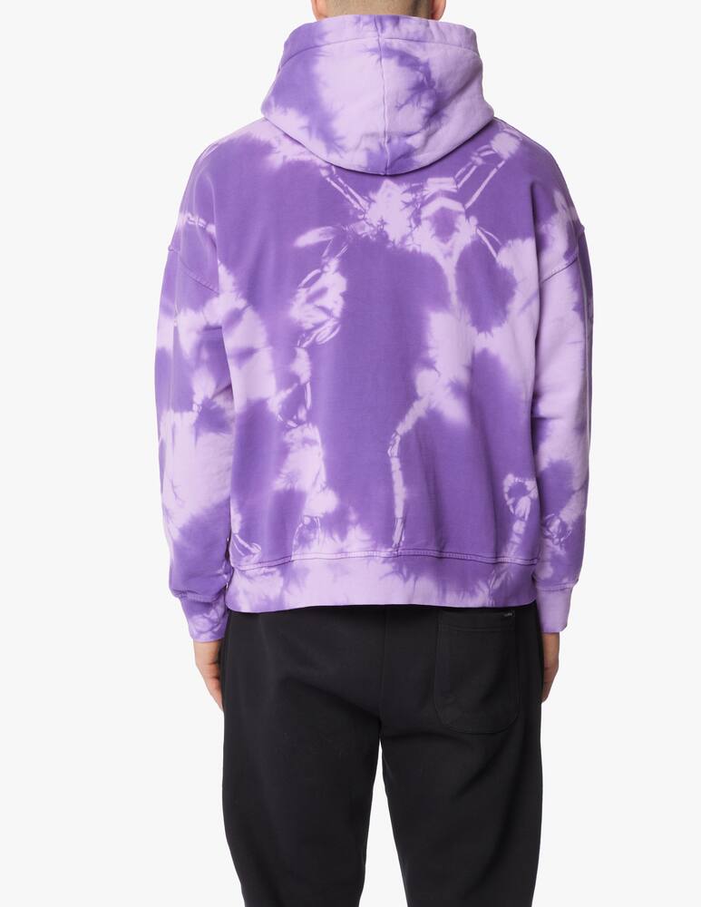 rinascente HINNOMINATE Tye dye chest logo hoodie - violet