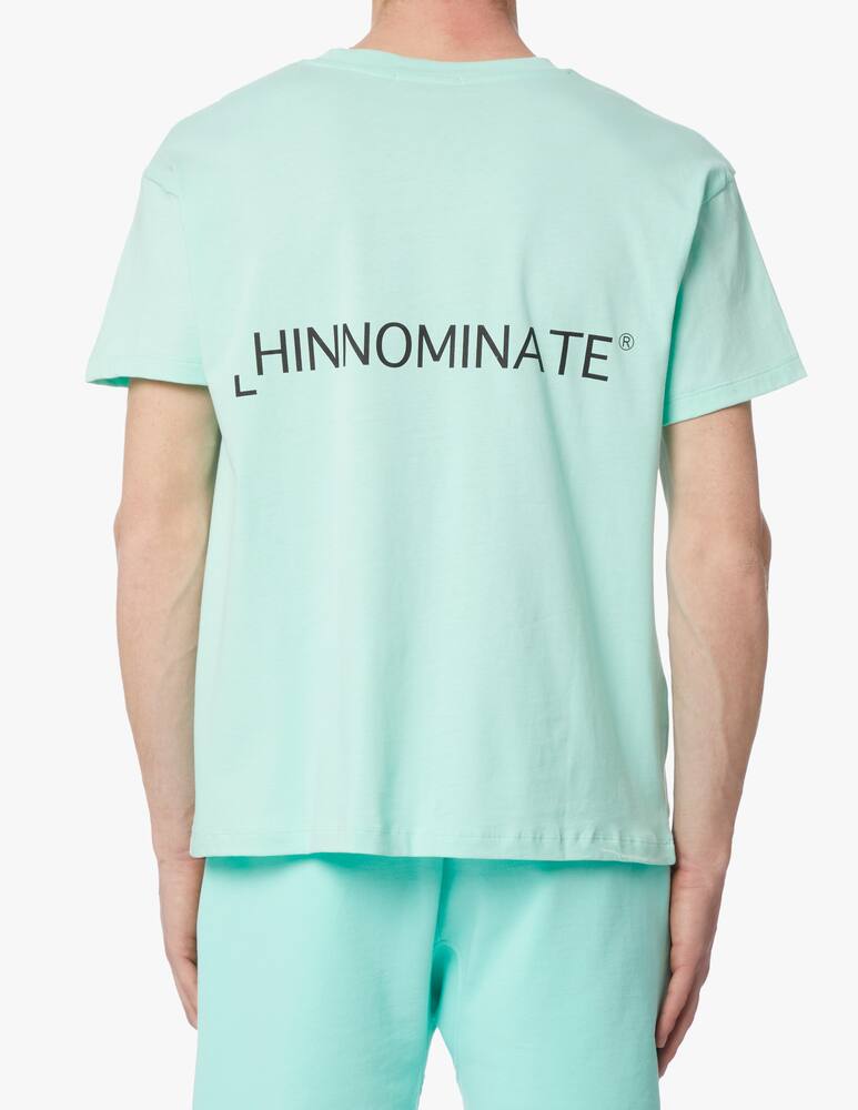 rinascente HINNOMINATE Maglietta girocollo logo petto + big retro - verde