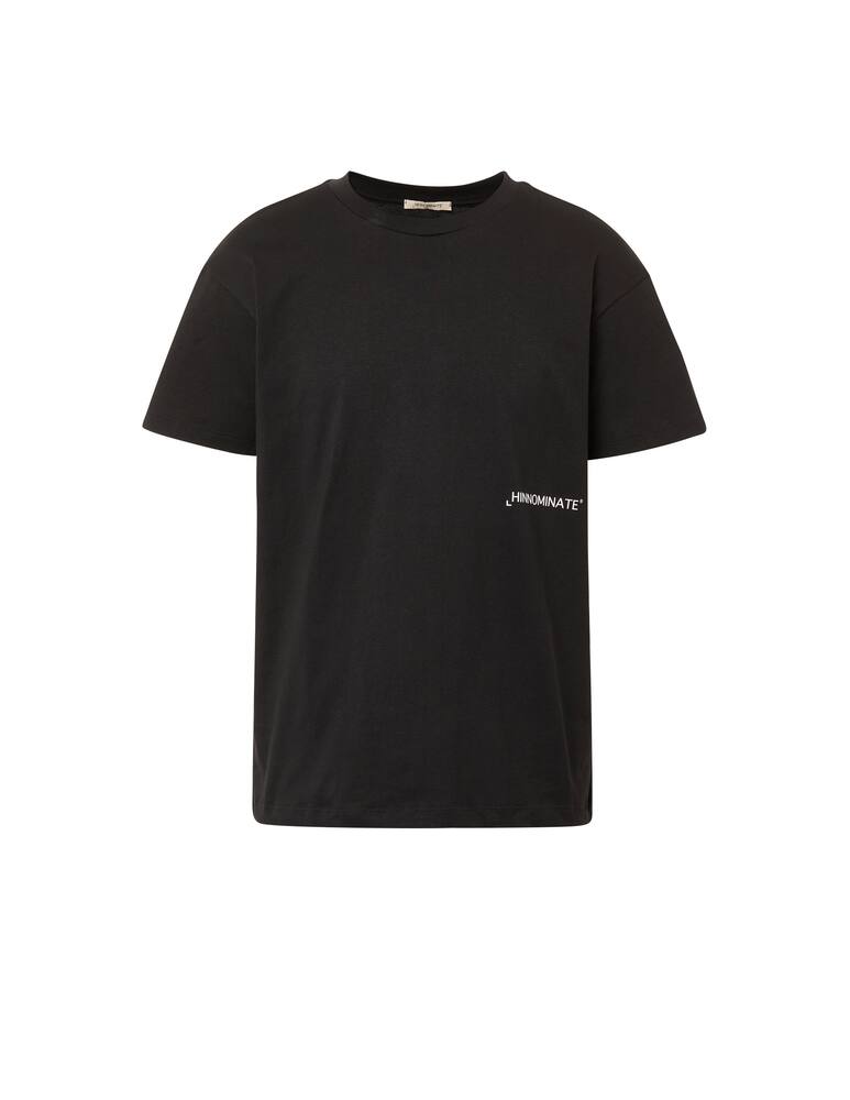 rinascente HINNOMINATE Maglietta girocollo logo petto + big retro - nero
