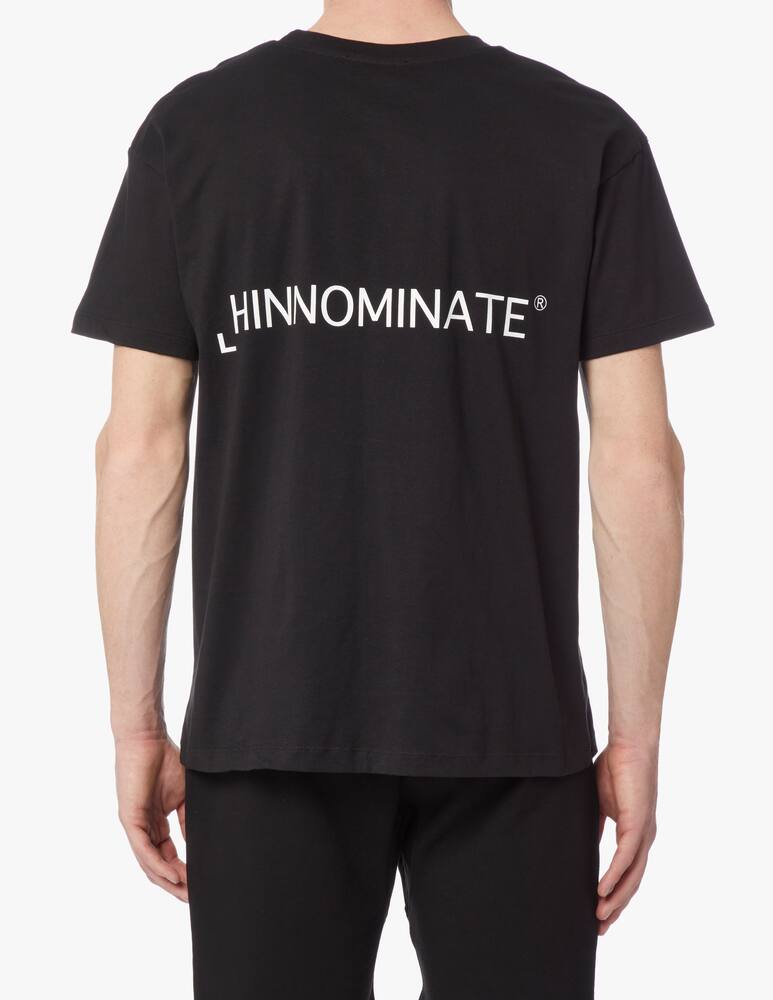 rinascente HINNOMINATE Maglietta girocollo logo petto + big retro - nero