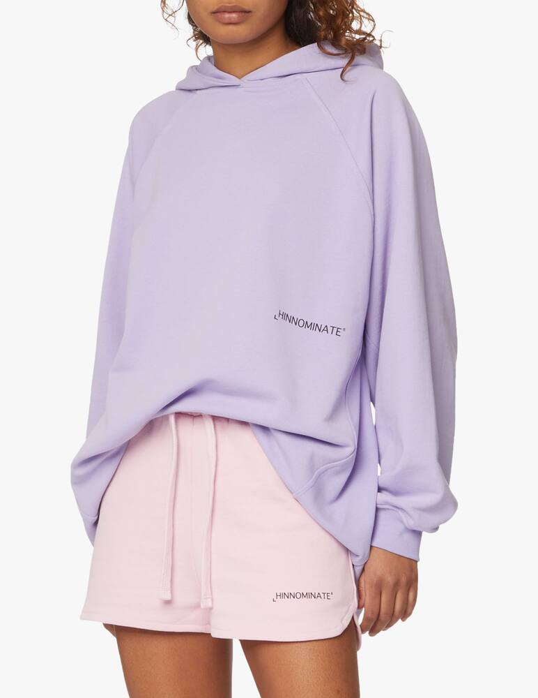 rinascente HINNOMINATE Felpa con cappuccio in cotone - lilla