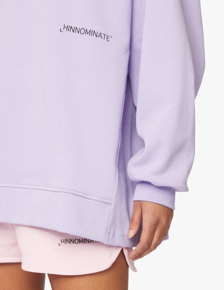 rinascente HINNOMINATE Felpa con cappuccio in cotone - lilla