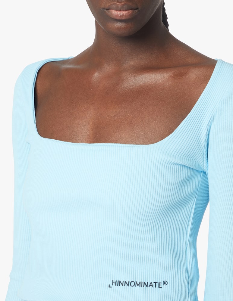 HINNOMINATE Top a manica lunga in cotone - azzurro - immagine 4 HINNOMINATE Top a manica lunga in cotone - azzurro - immagine 4