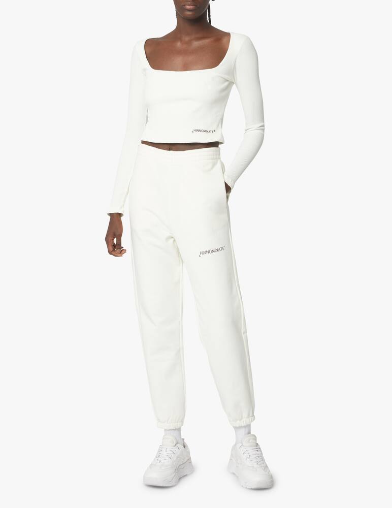 rinascente HINNOMINATE Top a manica lunga in cotone - bianco
