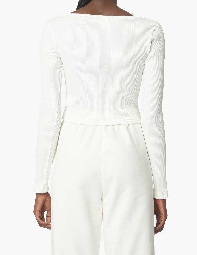 rinascente HINNOMINATE Top a manica lunga in cotone - bianco