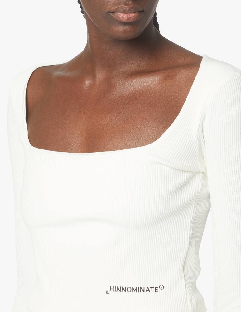 rinascente HINNOMINATE Top a manica lunga in cotone - bianco