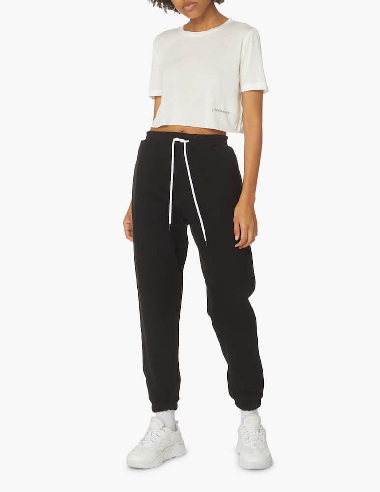 rinascente HINNOMINATE T-shirt crop in modal - bianco