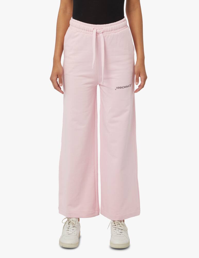 HINNOMINATE Pantalone a gamba larga e vita alta - rosa - immagine 2 HINNOMINATE Pantalone a gamba larga e vita alta - rosa - immagine 2
