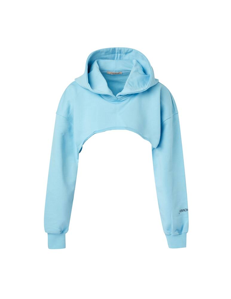 rinascente HINNOMINATE Felpa con cappuccio in cotone - azzurro