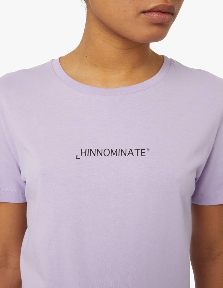 rinascente HINNOMINATE T-shirt in cotone con stampa - lilla