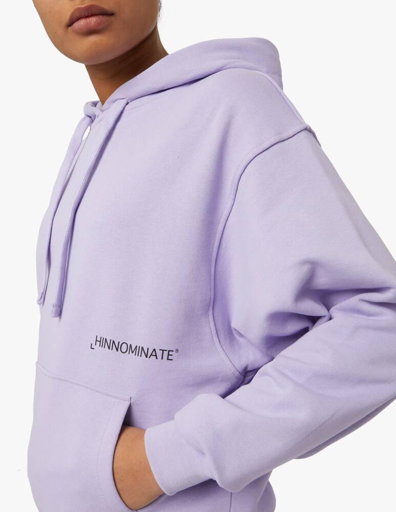 rinascente HINNOMINATE Felpa con cappuccio in cotone - lilla