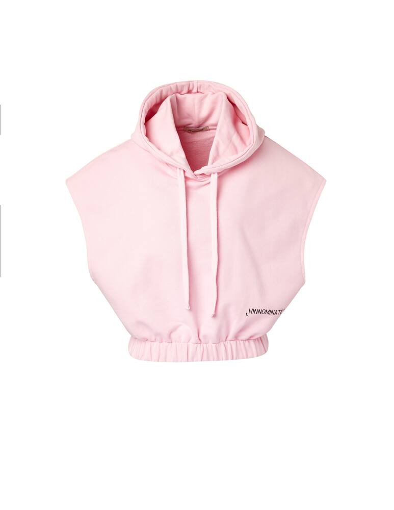 rinascente HINNOMINATE Felpa con cappuccio in cotone senza maniche - rosa