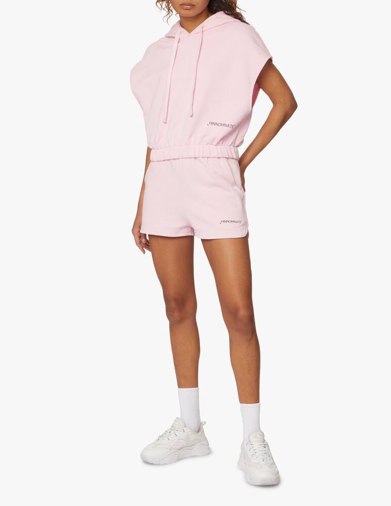 rinascente HINNOMINATE Felpa con cappuccio in cotone senza maniche - rosa