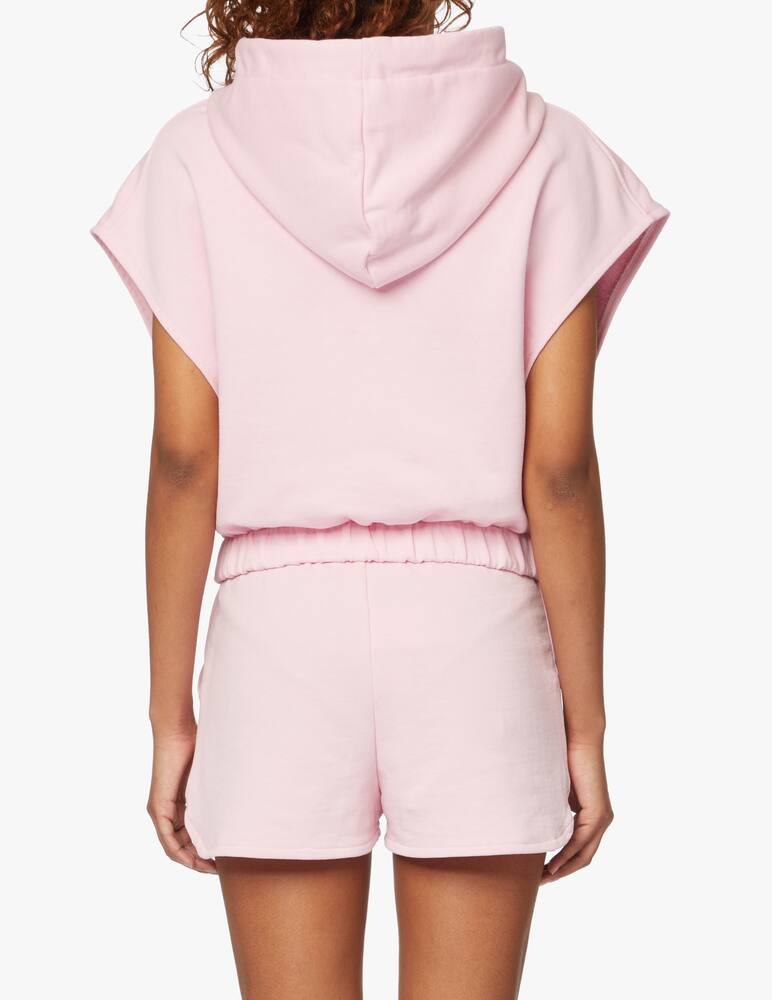 rinascente HINNOMINATE Felpa con cappuccio in cotone senza maniche - rosa