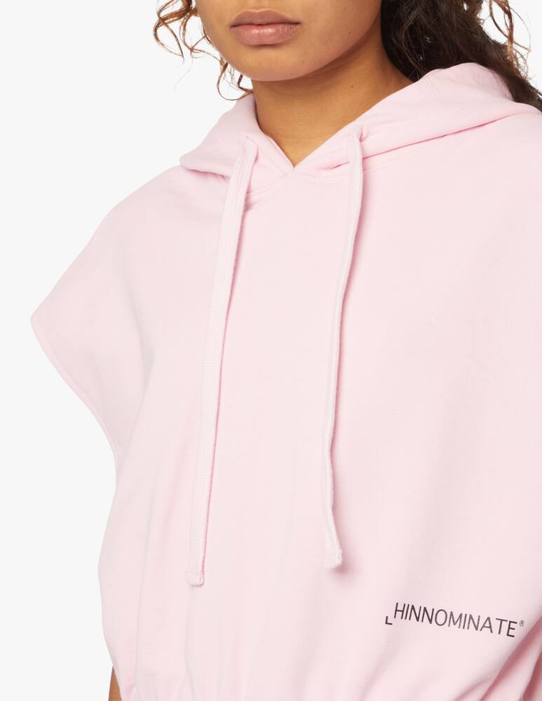 rinascente HINNOMINATE Felpa con cappuccio in cotone senza maniche - rosa