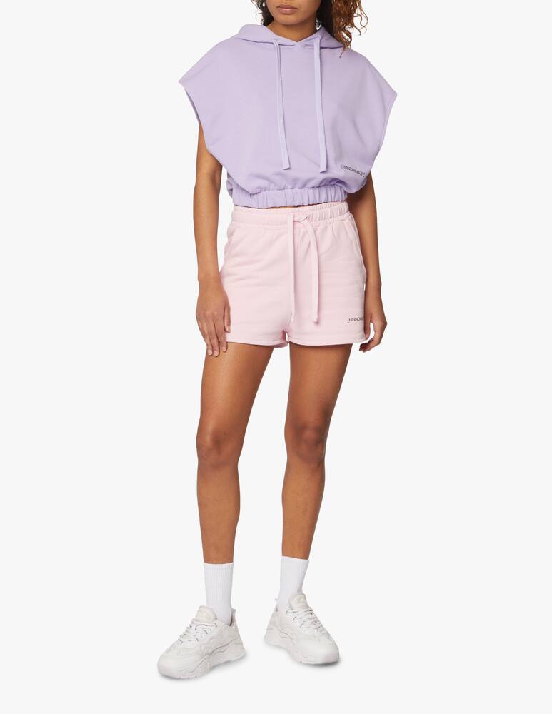 rinascente HINNOMINATE Felpa con cappuccio in cotone senza maniche - lilla