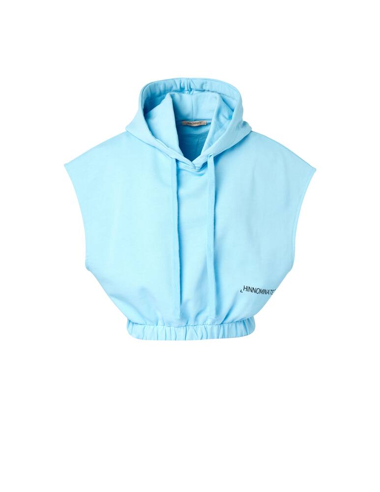 rinascente HINNOMINATE Sleeveless cotton hoodie - light blue