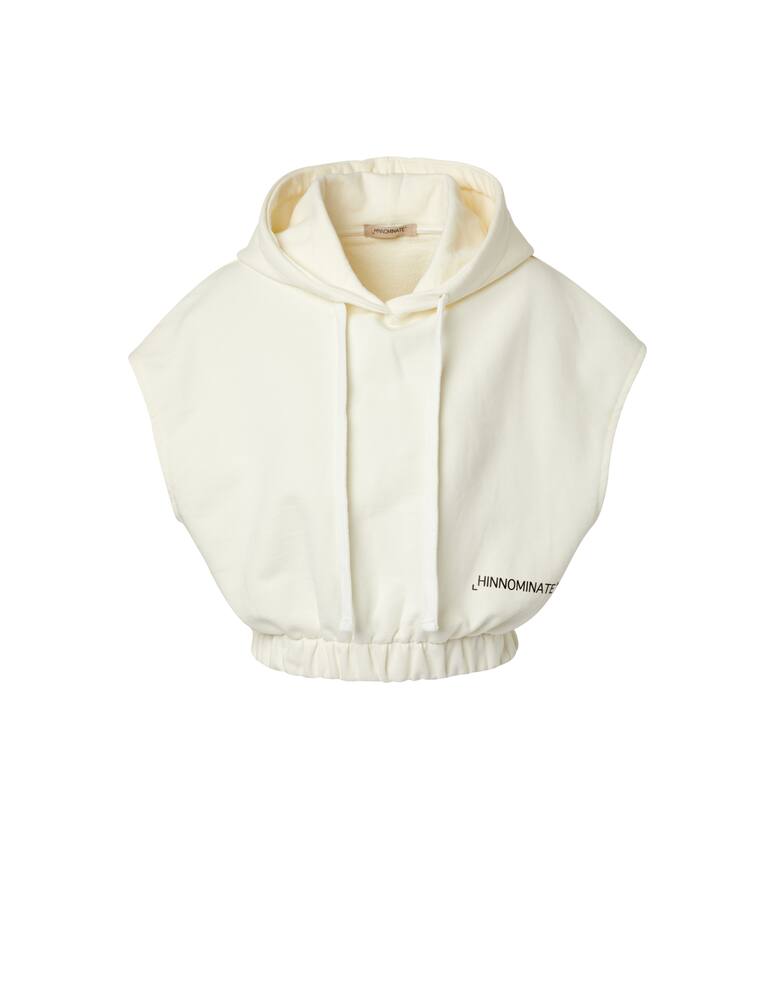 rinascente HINNOMINATE Sleeveless cotton hoodie - white