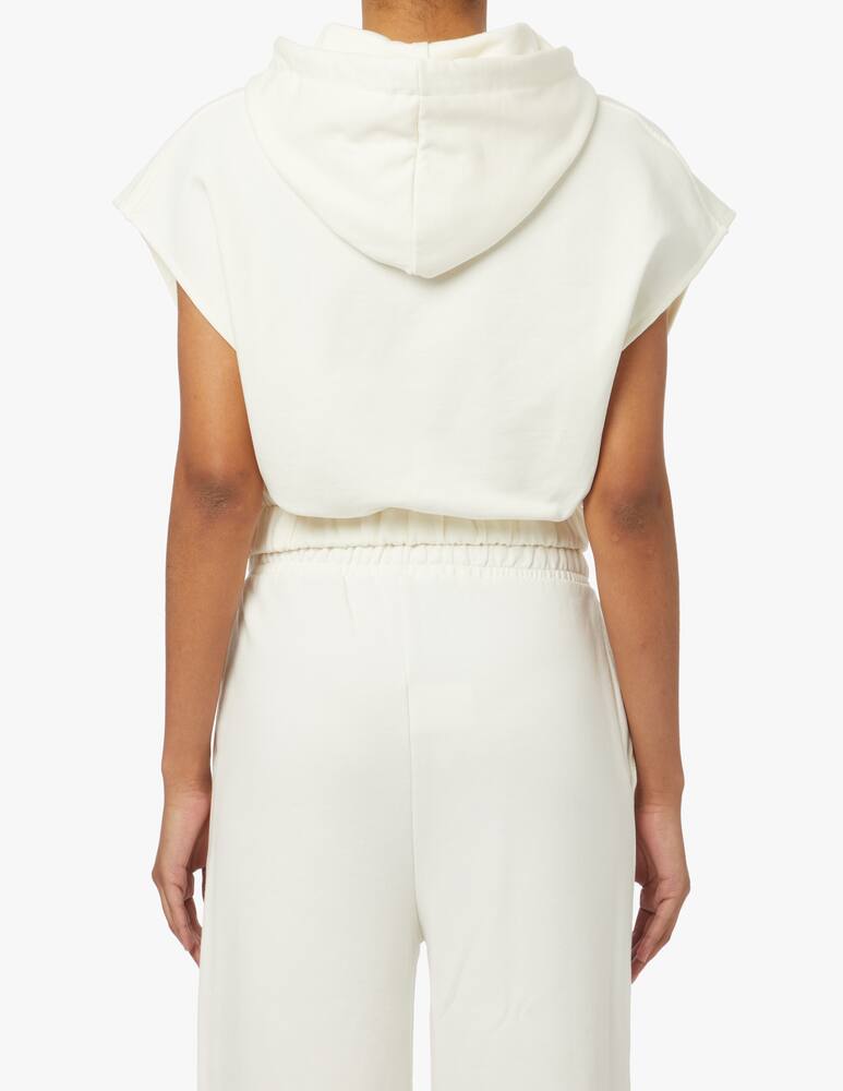 rinascente HINNOMINATE Sleeveless cotton hoodie - white