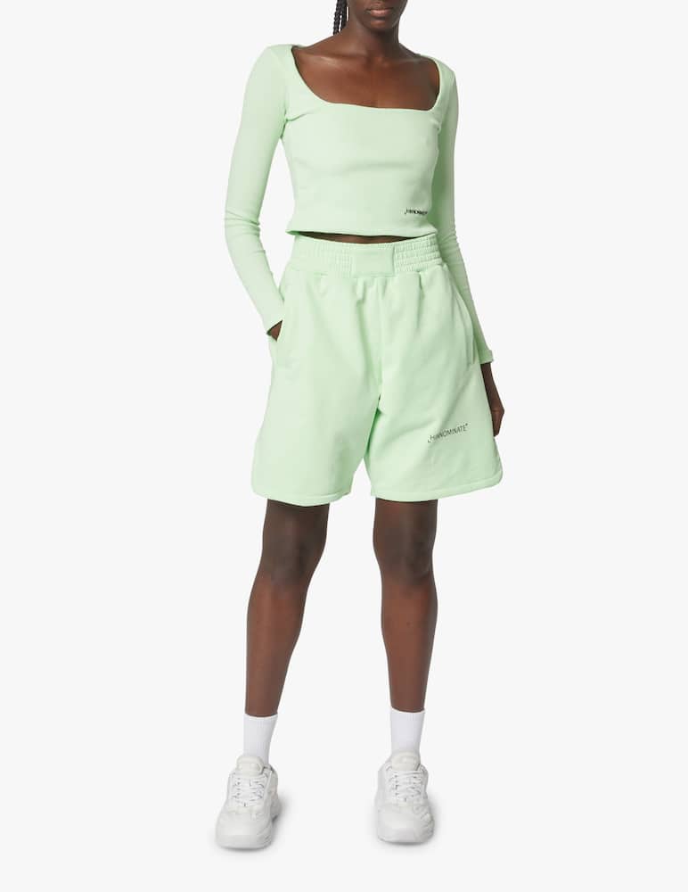 HINNOMINATE Cotton shorts with print - green - picture 2 HINNOMINATE Cotton shorts with print - green - picture 2