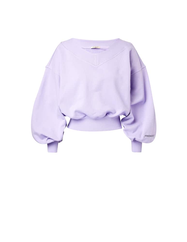 rinascente HINNOMINATE Felpa in cotone con collo a v - lilla