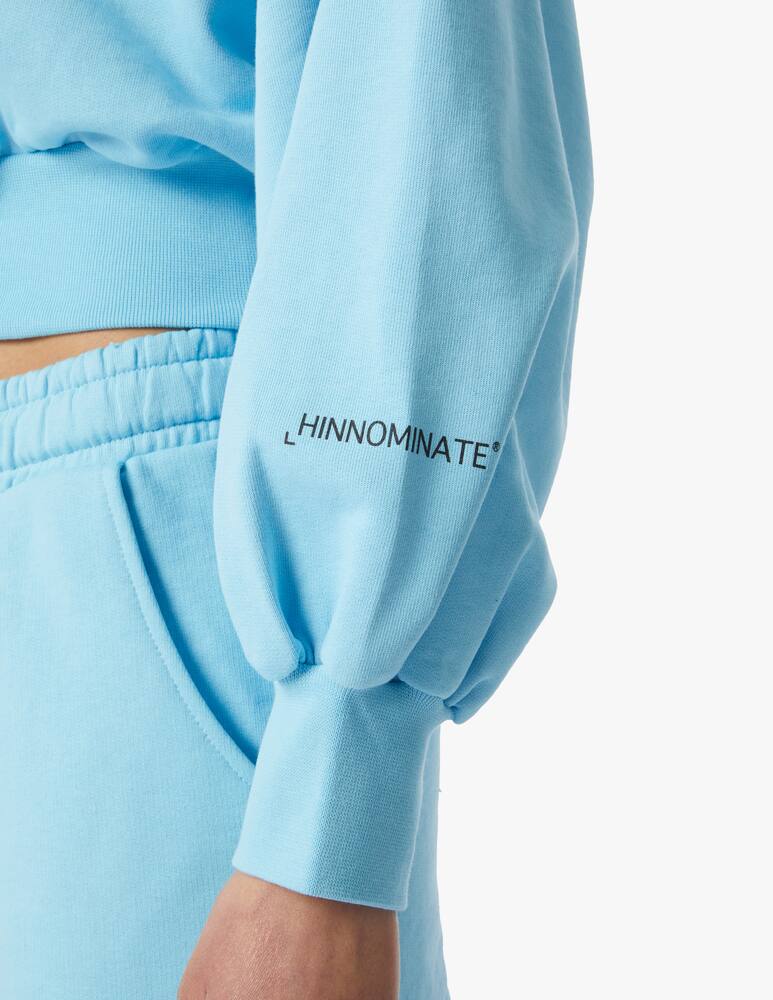 HINNOMINATE V-neck cotton sweatshirt - light blue - picture 4 HINNOMINATE V-neck cotton sweatshirt - light blue - picture 4