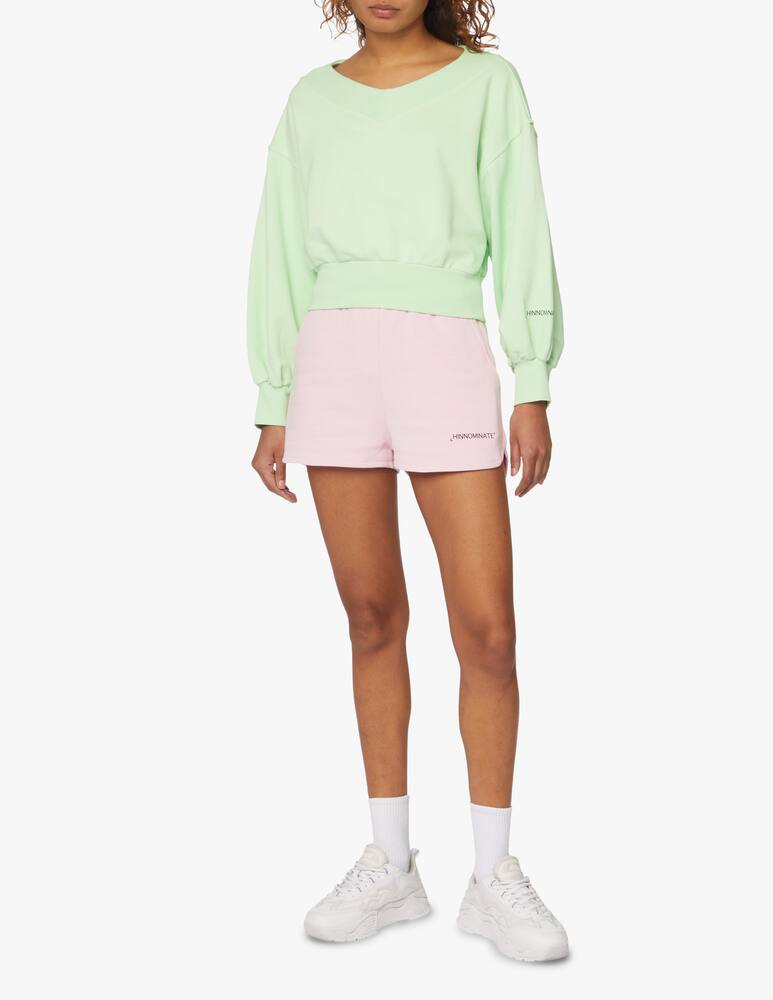 rinascente HINNOMINATE Felpa in cotone con collo a v - verde