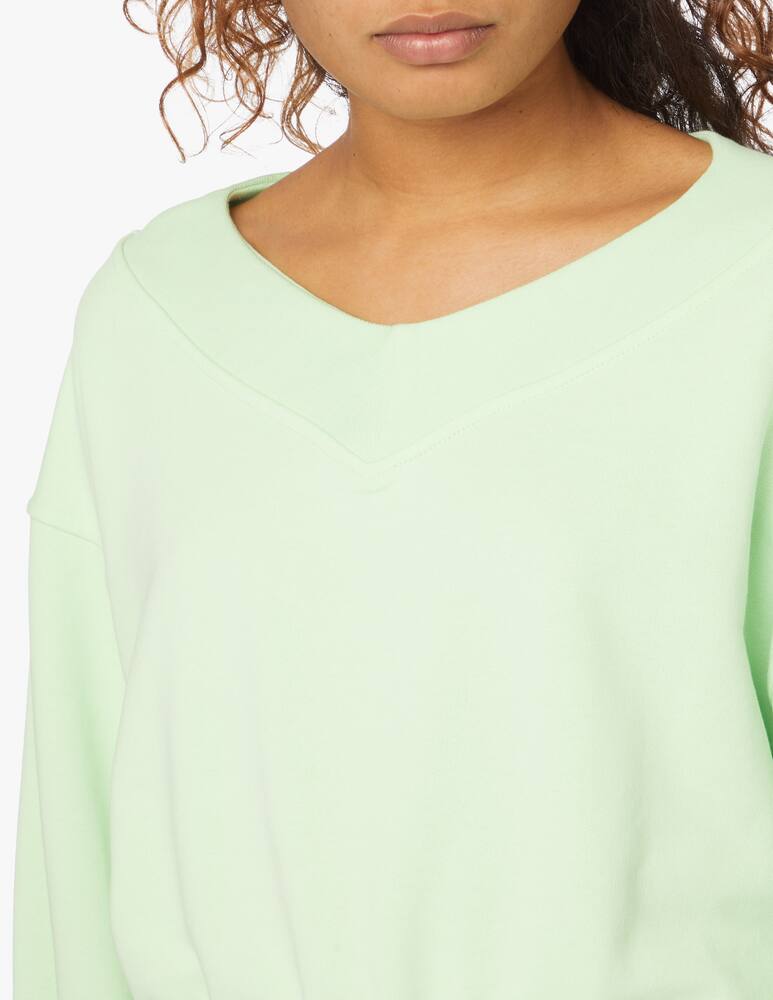 rinascente HINNOMINATE Felpa in cotone con collo a v - verde