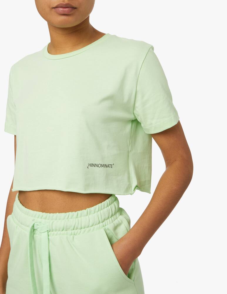 rinascente HINNOMINATE T-shirt in cotone con stampa - verde