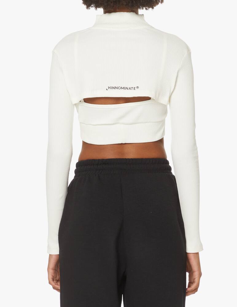 rinascente HINNOMINATE Top a manica lunga in cotone - bianco