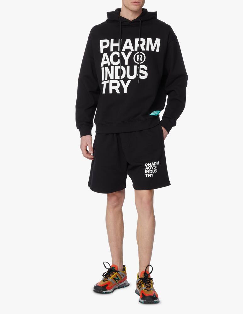 rinascente Pharmacy Industry Print & embroidery hoodie - black