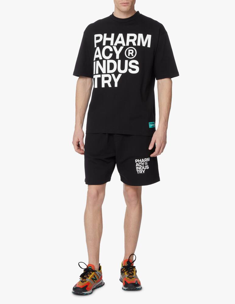 rinascente Pharmacy Industry Jersey print embroidery t-shirt - black