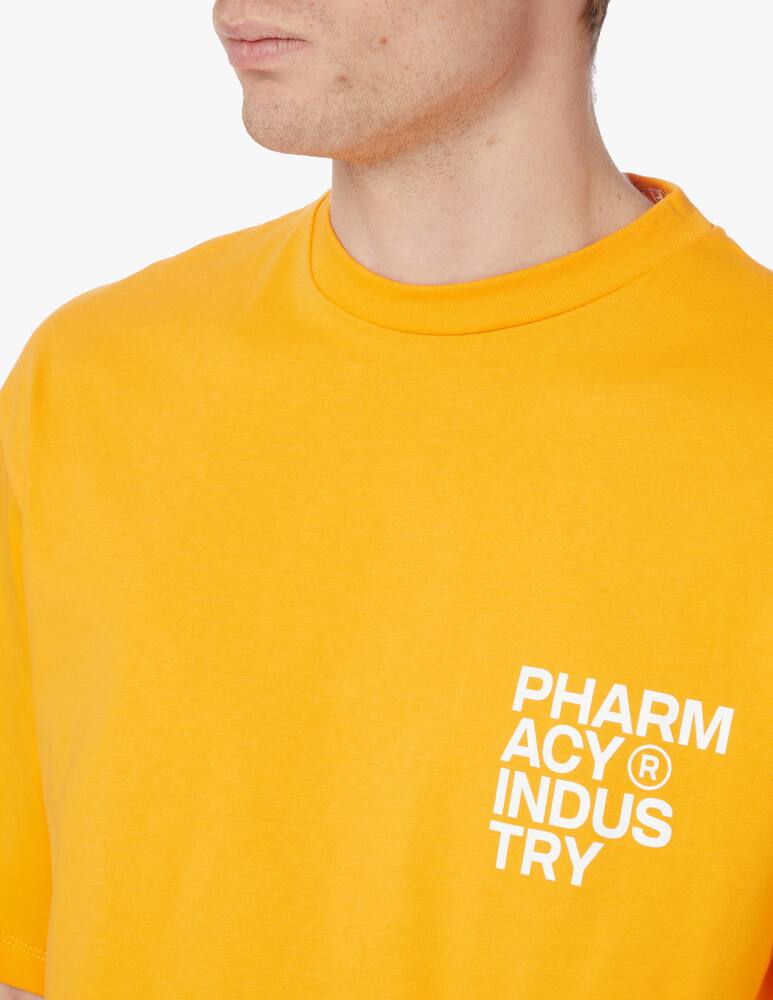 rinascente Pharmacy Industry Maglietta in jersey con stampa e ricamo - giallo