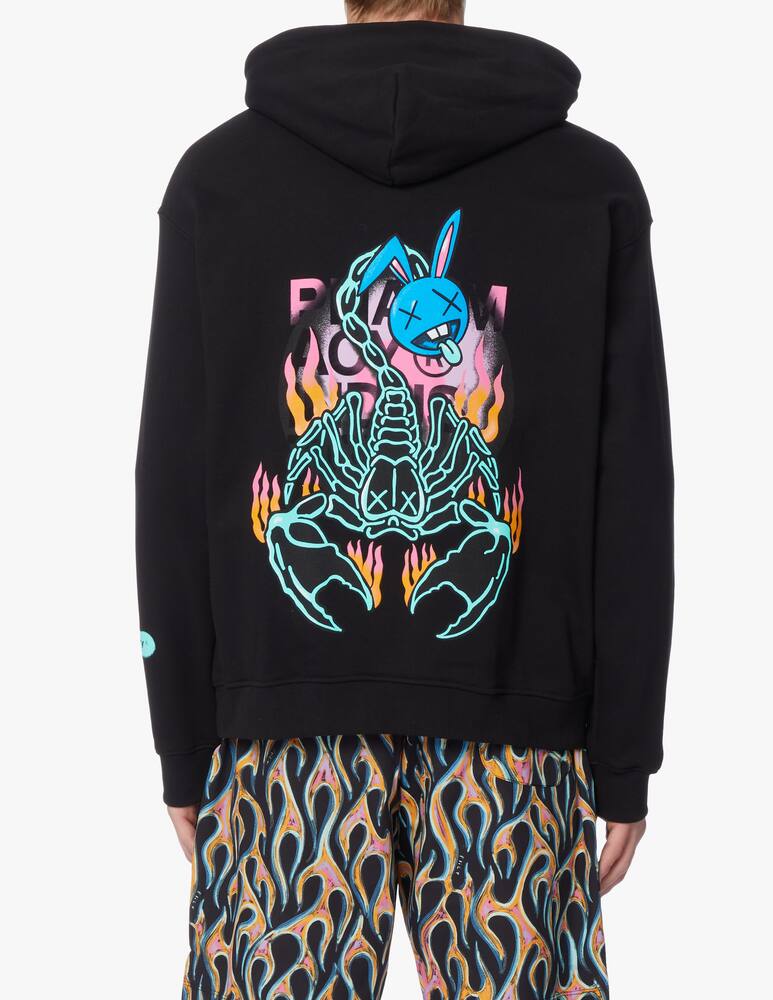 rinascente Pharmacy Industry Felpa cappuccio con stampa e ricamo avanti e retro - nero