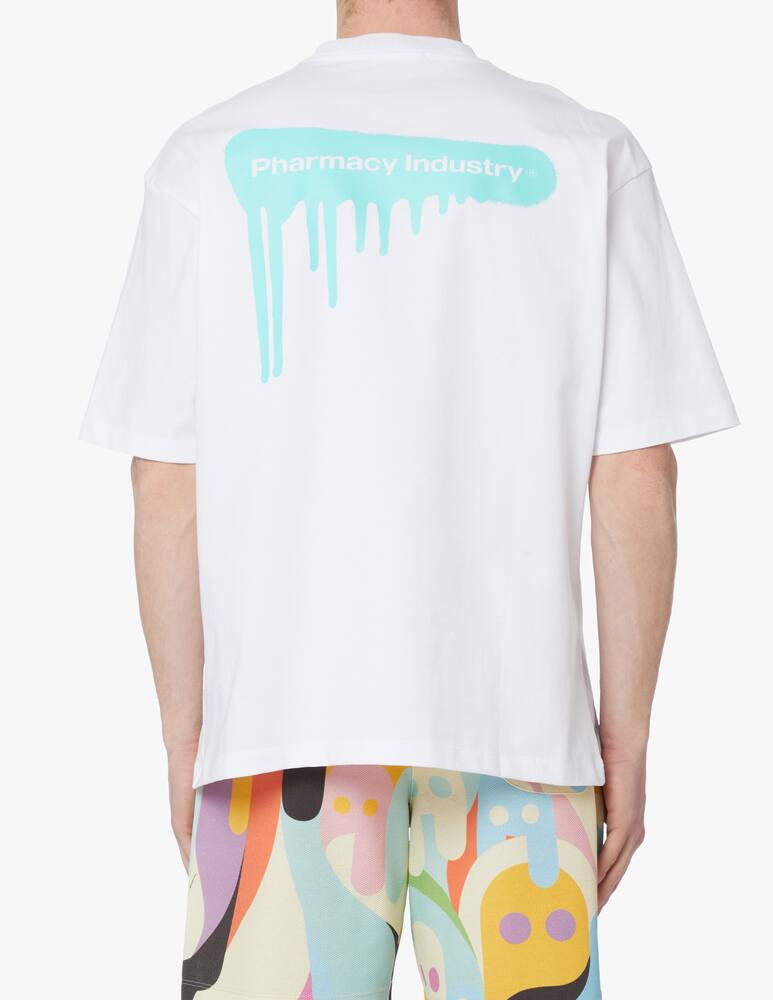 rinascente Pharmacy Industry Jersey print & embroidery front back t-shirt - white