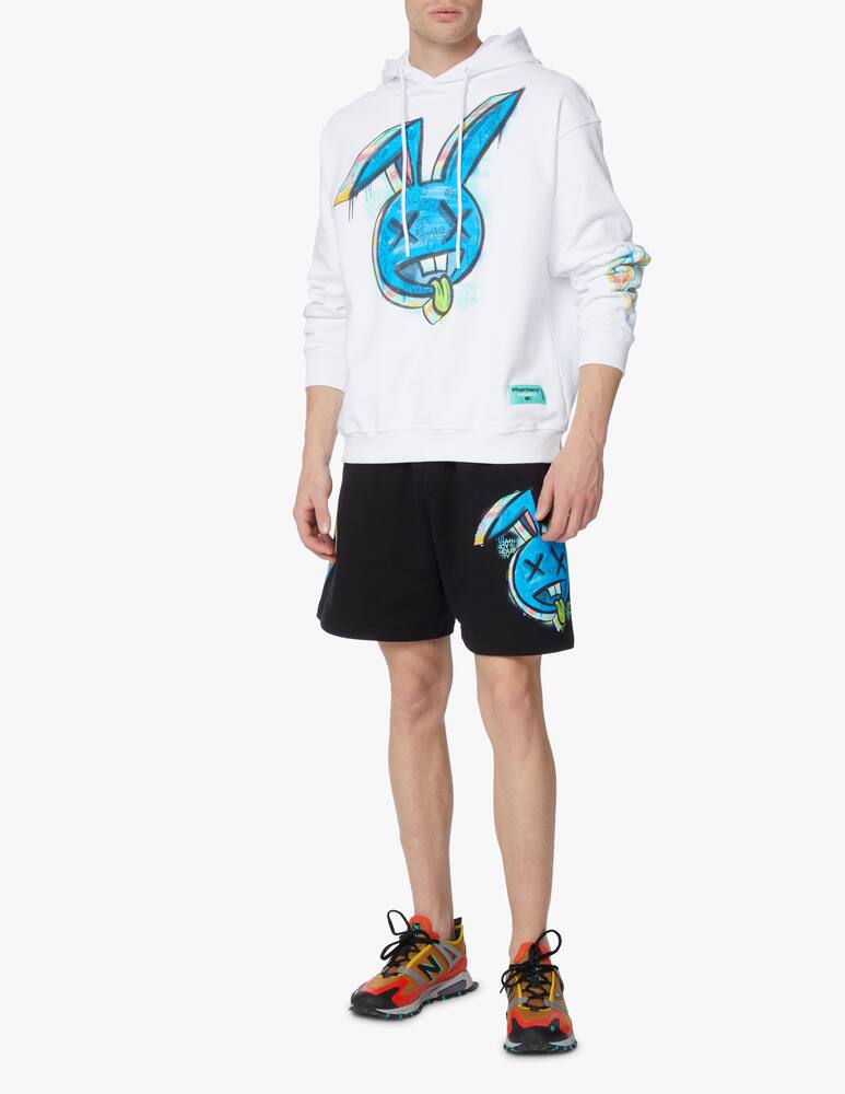 rinascente Pharmacy Industry Print & embroidery hoodie - white